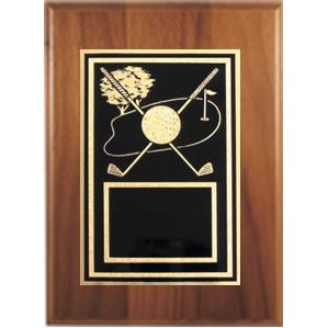 Cherry Plaque 6" x 8" - With a Golfing 4" x 6" Activity Plate