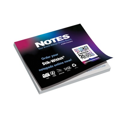 100-Sheet Stik-Withit® Low Quantity Adhesive Notepad (4"x3")