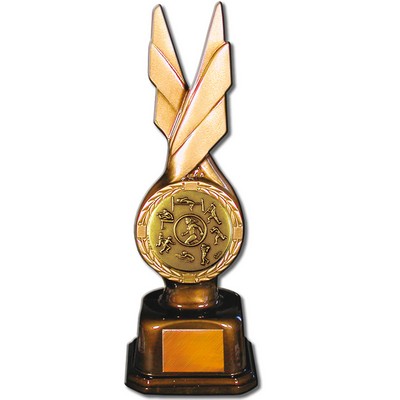 Stock Phoenix 9" Trophy with 2" Track Female and Engraving Plate