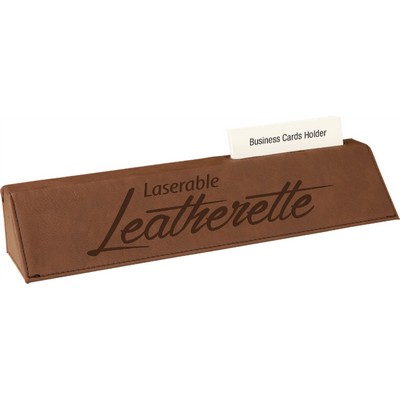 Laser Engraved Desk Wedge - Dark Brown/Engraves Black