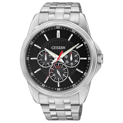 Citizen® Men's Quartz Stainless Steel Watch W/ Black Dial
