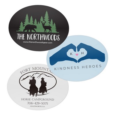 3" x 4" Oval Water-Resistant Sticker