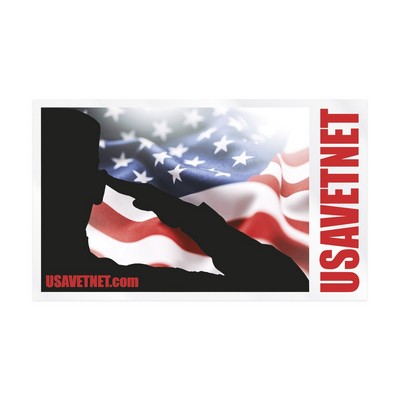 Rectangle Sticker | Square Corner | 3" x 5" | Clear Static | Static Back | Digital