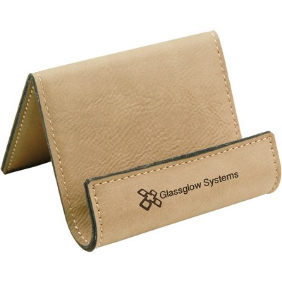 Leatherette Phone Easel (Light Brown)
