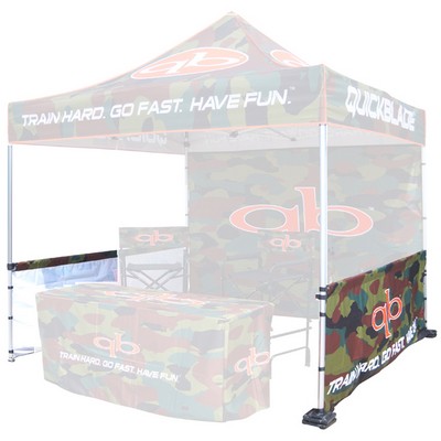 Pop Up Canopy Side Skirt (10'x3') w/ Single Sided Sublimation & Rail