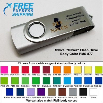 Swivel Flash Drive - 512 MB Memory - Body PMS 877