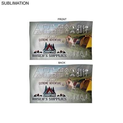 Microfiber Dri-lite Terry Branding Towel, Sublimated Edge to Edge 2 Side (15"x25")