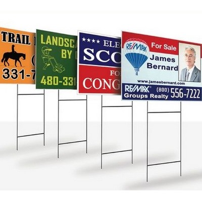18 X 24 Coroplast Double Sided Sign (Silk Screen 1 Color)