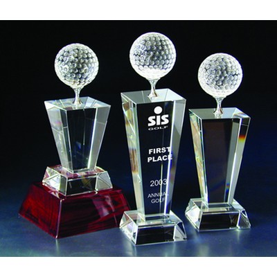 Golf Optical Crystal Award/Trophy 9.5"H - Variant B