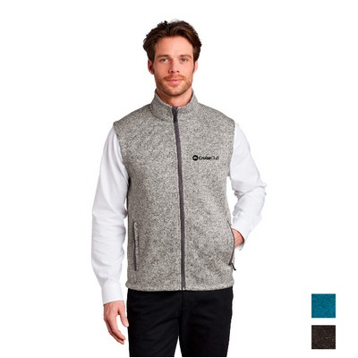 Port Authority® Sweater Fleece Embroidered Vest