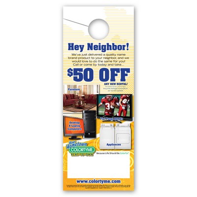 Both Sides Full Color Custom Door Hangers (4" x 9")
