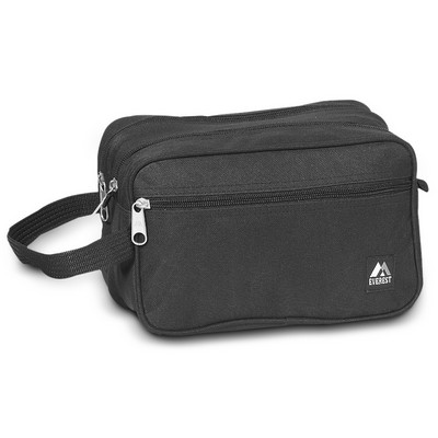 Everest® Dual Compartment Toiletry Bag, Black