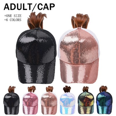 Sequined Baseball Cap