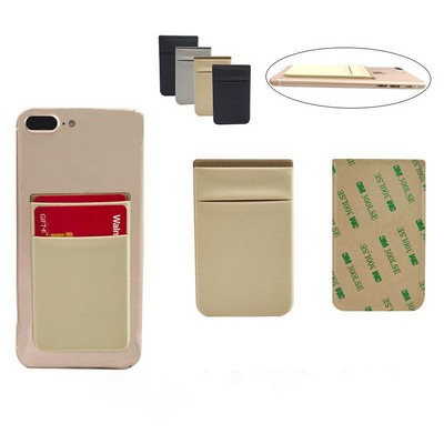 Stretchy Lycra Phone Card Holder with Double Pockets
