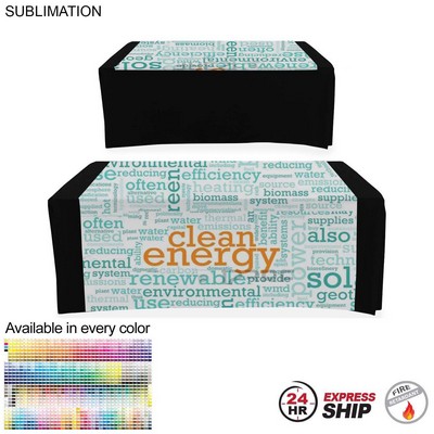 24 Hr Express Ship - Sublimated Wider Table Runner, Covers Front and Top Of The Table (60"x60")