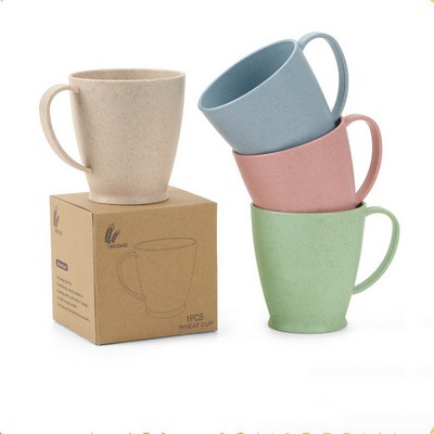 Wheat Straw Coffee Mug With C Handle