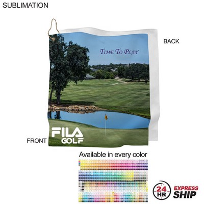 24Hr Express Ship- Microfiber Suede Shammy Golf Towel, Sublimated (15"x15")