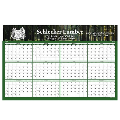 Horizontal Laminated Double Sided Wall Planner (24" x 37")