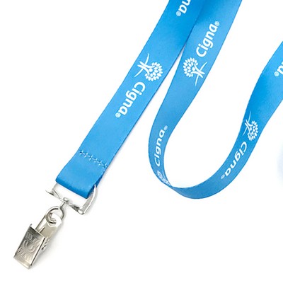 3/4" Full Color Lanyards With Bulldog Clip
