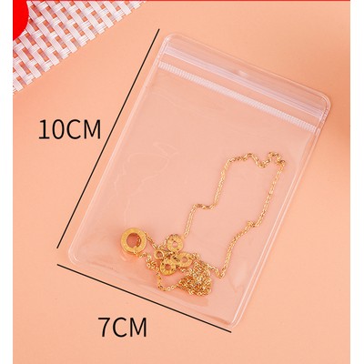 2.76 x 3.94" Clear PVC Transparent Zip Lock Jewelry Bag