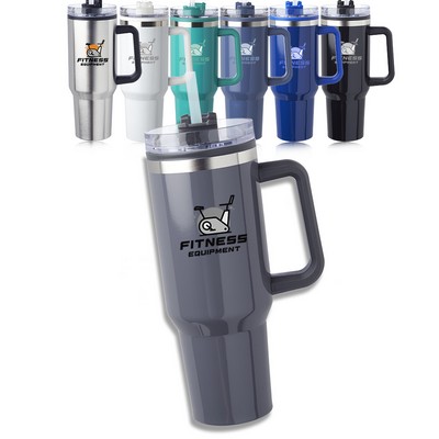 40 oz. Hugo Plastic Interior Stainless Steel Travel Mugs