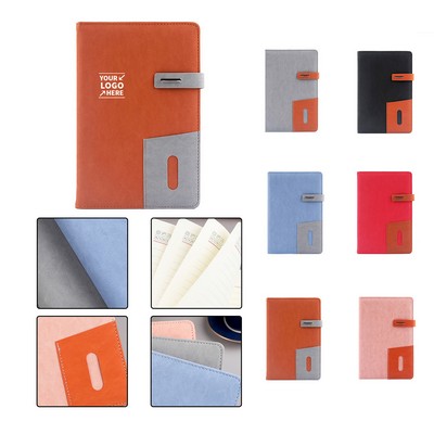 Leather Notebook w/Phone Pocket & Pen Holder