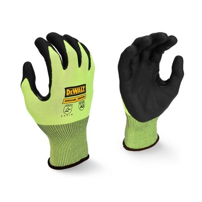 DEWALT Hi-Vis HPPE Cut Touchscreen Glove with Tag