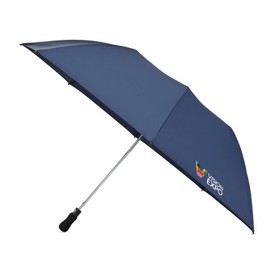 Elements 58" Recycled rPET Auto Open Travel Folding Umbrella - Navy