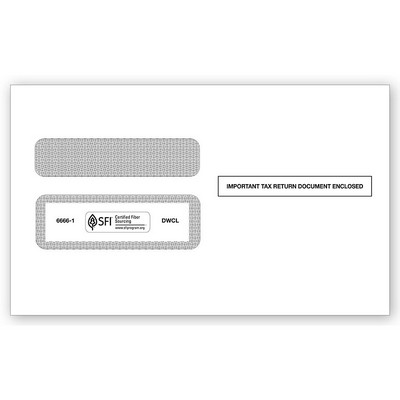 Envelopes, Double-Window, Gummed for W-2 Forms