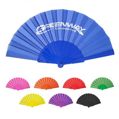 Folding Hand Fan With Plastic Handle