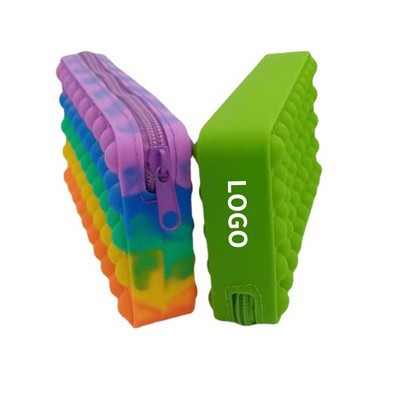 Square Pop Bubble Pencil Case Large Capacity
