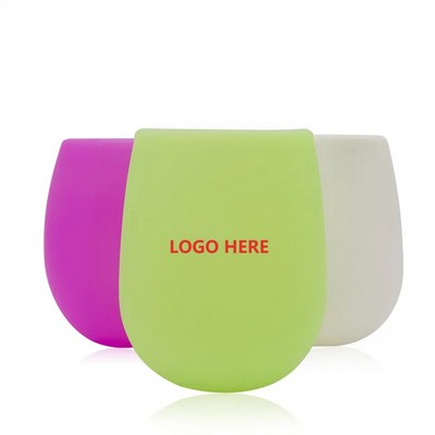 12 OZ Stemless Silicone Wine Glasses Cups