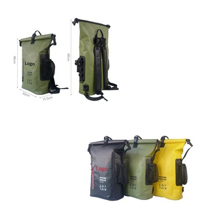 25L Water Resistant Dry Bag With Mesh Pocket