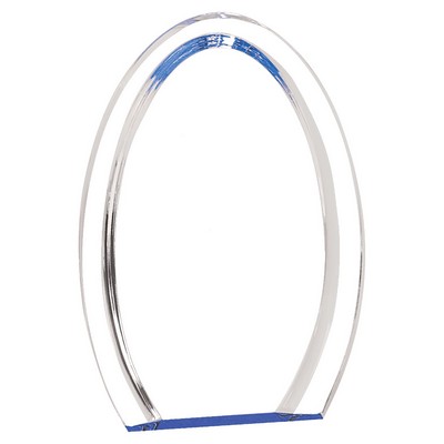 7" Blue Oval Halo Acrylic