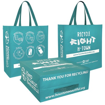 145g Eco-responsible Laminated Woven Community Recycling Bag (15"x17"x7")