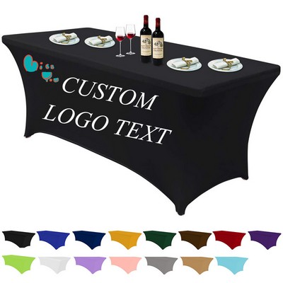 8' 4 Sided Stretch Table Throw Tablecloth