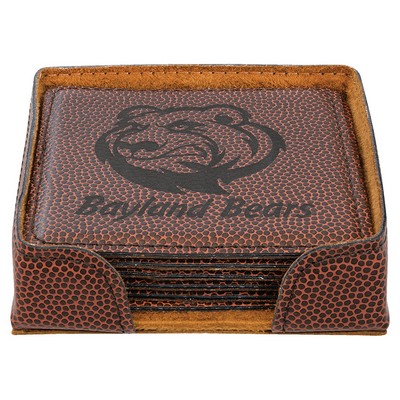 Leatherette 6 Coaster Set