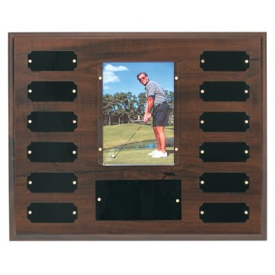 Cherry Finish Perpetual Plaque with Photo Holder