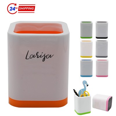 PS Plastic Square Pen Holder