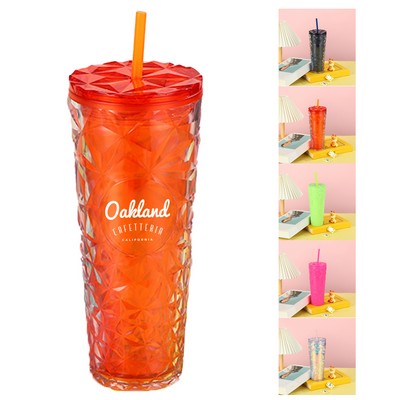 16 Oz Diamond Prism Crystal Venti Tumbler