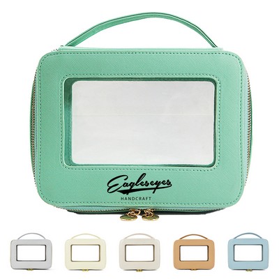 Portable PVC Window Cosmetic Bag