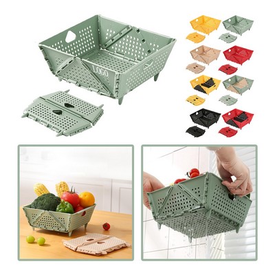 Foldable Plastic Fruit Basket and Washing Basin