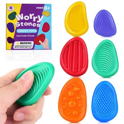 Fidget Toys Sensory Stone for Kids Adults 6-Piece Set