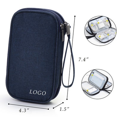 Double Layer Electronics Organizer Pouch