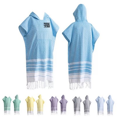 Adult Cotton Turkish Hooded Poncho Towel