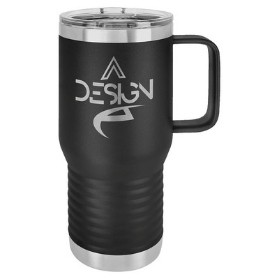 Polar Camel 20 oz. Black Vacuum Insulated Travel Mug with Slider Lid