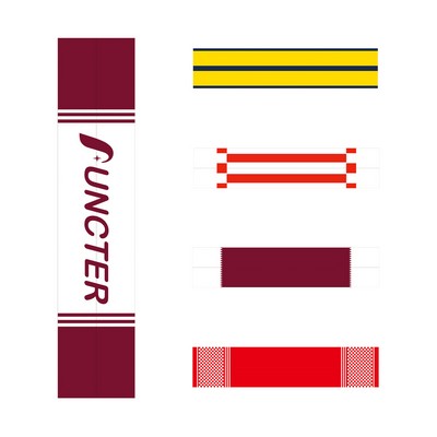 Double Layered Sports Soccer Event Cheer Gear Polyester Scarf Fabric Banner With Tassel