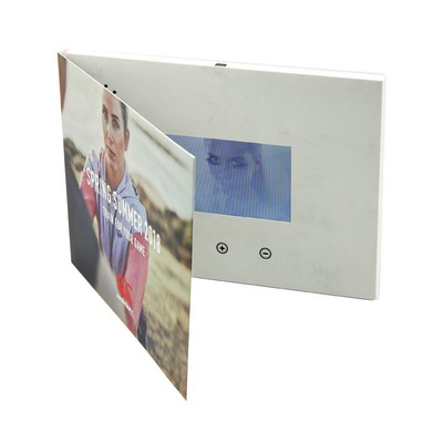 4.3" LCD A5 Size Bi-fold Video Brochure - 128MB