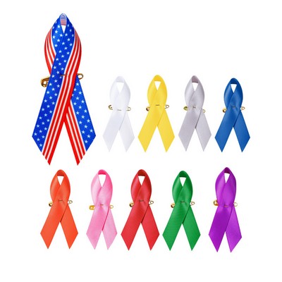 Custom Polyester Vintage Ribbons Brooch Lapel Pin for Suit