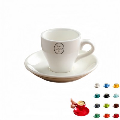 2.7 Oz. Espresso Cups W/ Saucer Set